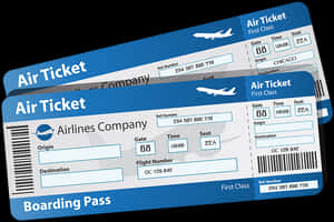 Blank Plane Ticket Png Download - Transparent Air Ticket Png, Png Download PNG