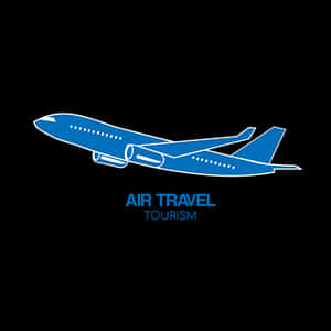 Blue Airplane Air Travel Tourism Graphic PNG image with transparent background