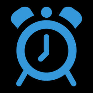 Blue Alarm Clock Icon PNG image with transparent background