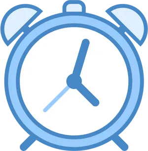 Blue Alarm Clock Vector PNG Image