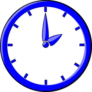 Blue Analog Clock PNG Image