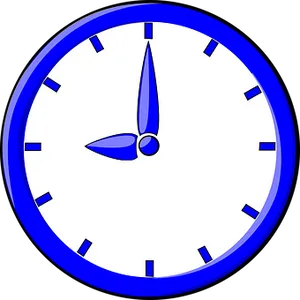 Blue Analog Clock PNG Image