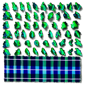 Blue and Green Flannel PNG 06212024 PNG with transparent background