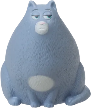 Blue Animated Cat Figure PNG Image