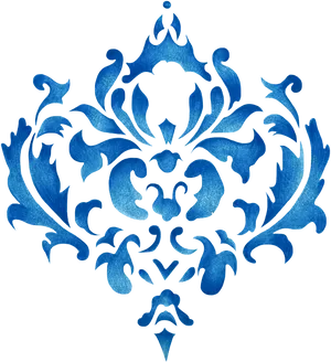 Blue Arabesque Pattern PNG Image