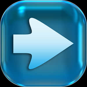 Blue Arrow Button Icon PNG image with transparent background