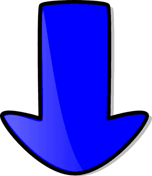 Blue Down Arrow Svg Clip Arts - Blue Down Arrow Clipart, HD Png Download PNG with transparent background