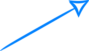 Blue Arrow Upward Trend PNG Image
