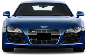 Blue Audi Front View PNG Image