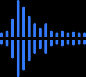 Blue Audio Waveform Graphic PNG