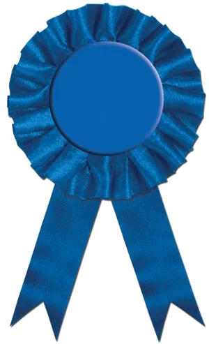 Blue Award Ribbon Blank Center PNG Image