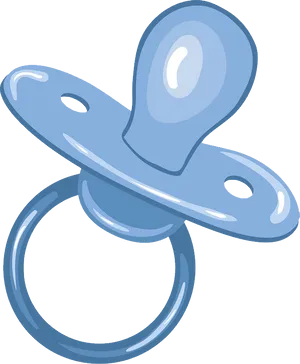 Blue Baby Pacifier Illustration PNG Image