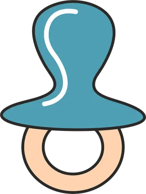 Blue Baby Pacifier Vector PNG Image