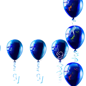 Blue Balloons C PNG Image