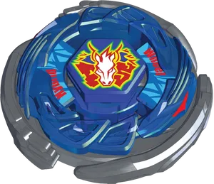 Blue Beyblade Top3 D Render PNG Image