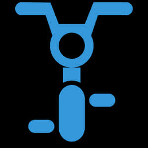 Blue Bicycle Icon PNG image with transparent background