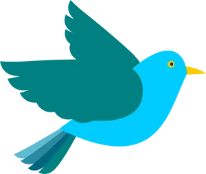 Blue Bird Vector Illustration PNG Image