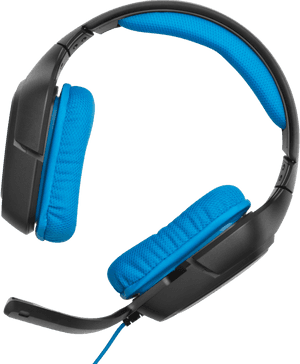 Blue Black Gaming Headset PNG