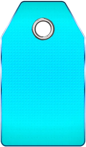 Blue Blank Price Tag PNG Image