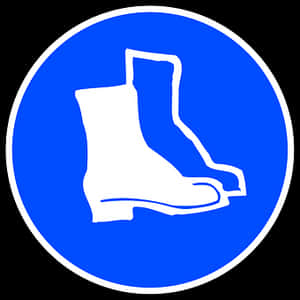 Blue_ Boots_ Sign_ Icon PNG image with transparent background