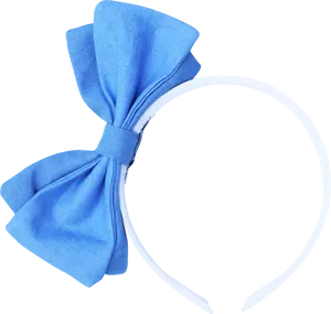 Blue Bow Headband PNG Image