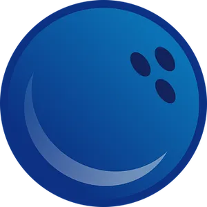 Blue Bowling Ball Graphic PNG Image