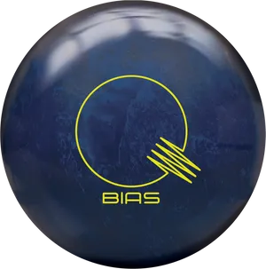 Blue Bowling Ballwith Yellow Design PNG Image