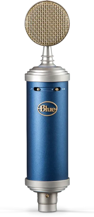 Blue Brand Professional Microphone PNG Image