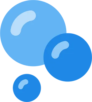 Blue Bubbles Vector Illustration PNG Image