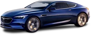 Blue Buick Concept Car Side View PNG Image