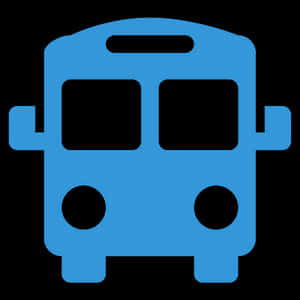 Blue Bus Icon PNG image with transparent background