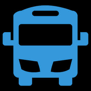 Blue Bus Icon PNG image with transparent background