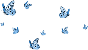 Blue Butterflies Pattern PNG image with transparent background