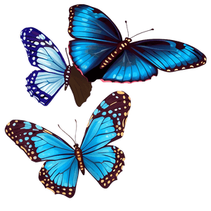 Blue Butterfly Clipart PNG gbc5 PNG image with transparent background