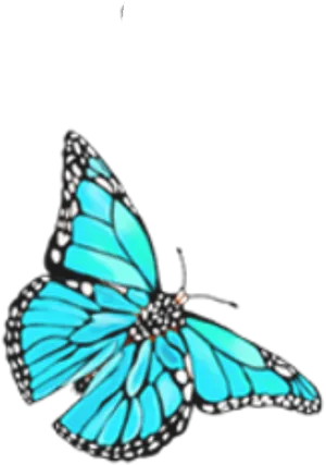 Blue Butterfly Illustration PNG Image