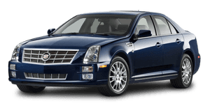Blue Cadillac S T S Sedan PNG image with transparent background