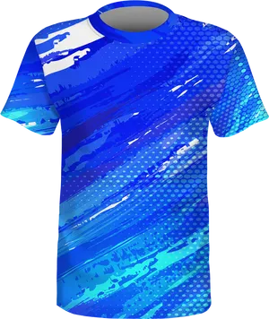 Blue Camouflage Sports Jersey Design PNG Image