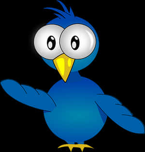 Blue Cartoon Bird Vector PNG