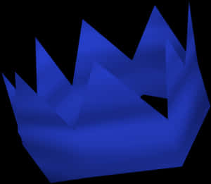 Blue Cartoon Crown Graphic PNG image with transparent background