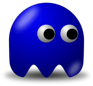 Banner Royalty Free Library Arcade Clipart Pacman Game - Pac Man Dark Blue Ghost, HD Png Download PNG image with transparent background