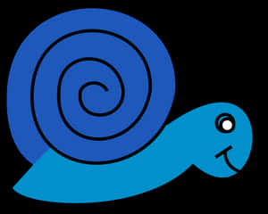 Blue Cartoon Snail PNG