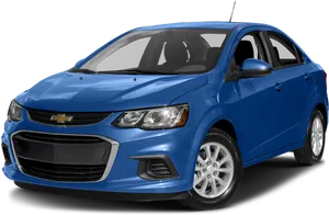 Blue Chevrolet Sedan Profile View PNG Image