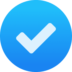 Blue Circle Checkmark Icon PNG image with transparent background