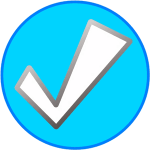 Blue Circle Checkmark Icon PNG image with transparent background