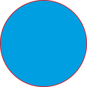 Blue Circle Red Outline Graphic PNG Image