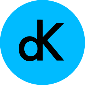 Blue Circlewith Black Letter K PNG image with transparent background