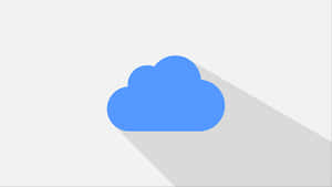 Blue Cloud Icon Shadow PNG image with transparent background