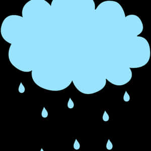 Blue Cloud Raindrops Graphic PNG image with transparent background