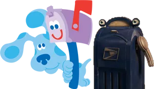 Blue Clues Mailbox Friends PNG Image