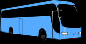 Blue Coach Bus Vector Illustration PNG image with transparent background